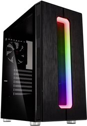 Kolink Nimbus RGB Midi Tower Obudowa do komputera  czarny z 1 wentylatorem, ze zintegrowanym oświetleniem, z okienkiem, z filtrem przeciwkurzowym