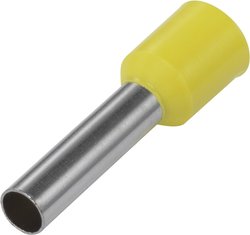 Końcówka rurkowa TRU COMPONENTS NE60-12YL 1091292, Izolowane częściowo, 6 mm² x 12 mm, 100 szt.