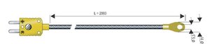 Czujnik powierzchniowy typu K B + B Thermo-Technik, 0625 1446-07, -50 do +400 °C