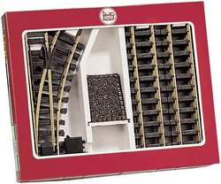 Zestaw torów z kozłem oporowym w skali IIm (19901) Zestaw torów i zwrotnic LGB 19901, skala Iim