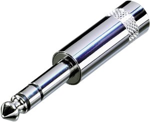 Złącze męskie jack 6,35 mm NYS202 Rean AV NYS202 złącze męskie proste Ilość styków: 3 stereo srebrny 1 szt.