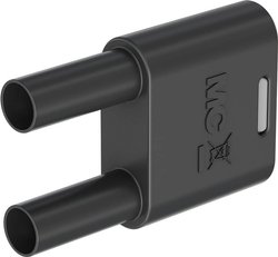 Złączka bananowa Stäubli SKS2-4N-19 66.4010-21 Średnica pinu: 4 mm Rozstaw kołków: 19 mm czarny 1 szt.