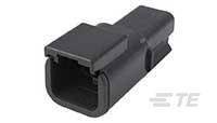 Obudowa złącza pin męskiego na kabel TE Connectivity DTMH04-2PB, wire-to-wire, piny: 2, 1 szt.