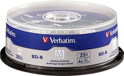 Verbatim M-DISC BD-R 25 GB / 1-4x Cakebox (25 płyt) M-Disc Blu-ray Verbatim 98909 25 szt.