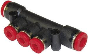 Kolektor przelotowy Norgren PNEUFIT C C00D31008, 3 x 8/2 x 10 mm