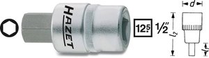 HAZET Nasadka do kluczy nasadowych i wkrętaków, do zacisków hamulcowych 986-9 Nasadka trzpieniowa Hazet  986-9 1/2'' (12.5 mm)