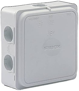 Skrzynka przyłączeniowa Fibox JB 6 G, IP65, (D x S x W) 110 x 110 x 49 mm, szary (ral 7035), 1 szt.
