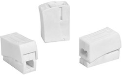 HellermannTyton 148-90023 Złącze oświetleniowe HECL-2/1-PA66-WH, PIN: 3, 450 V, 24 A, 1 szt.