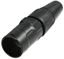 Ochrona złącza kablowego dla gotowych kabli RJ45, czarna chromowana obudowa Obudowa złącza męskiego Rean AV RE8MY-1-B RE8MY-1-B, RJ45, 1 szt.