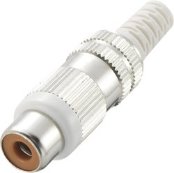 Złącze męskie RCA/Cinch TRU COMPONENTS 719405, niklowany, złącze żeńskie proste, 1 szt.