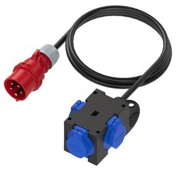 Rozdzielacz prądowy CEE PCE 9430429, 3x, 1,5 m z wtyczką IP44, 400 V