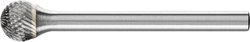 Frez z węglika wolframu, kulisty 6x18 mm, trzpień ø 6 mm, 3 zęby PLUS do uniwersalnych zastosowań Frez PFERD KUD 0605/3 MICRO 21213073, 6 mm x 35 mm , 1 szt.