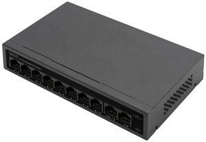Digitus DN-95357 Switch sieciowy 8+2 Porty 10 / 100 / 1000 MBit/s funkcja PoE