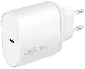 LogiLink  Ładowarka USB 20 W dom, gniazdo Maksymalne natężenie wyjściowe 3000 mA Ilość wyjść: 1 x złącze żeńskie USB-C (Power Delivery)