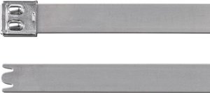 Opaska kablowa ze stali nierdzewnej do podwójnego wiązania 838x12.3 mm, z zamknięciem kulkowym Opaska kablowa HellermannTyton MBT33XHD-SS316-ML 111-01308, stal nierdzewna V4A, 1 szt.
