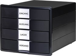 Szafka z szufladami HAN 10128-13 czarny DIN A4, DIN C4 Ilość szuflad: 4