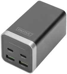 Digitus 4-Port GaN Ładowarka USB 65 W dom, gniazdo Maksymalne natężenie wyjściowe 3000 mA Ilość wyjść: 4 x USB-A, USB-C