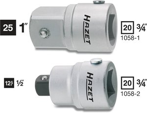 Adapter do nasadek Hazet  1058-2   Pasuje do łba o kształcie 1/2'' (12.5 mm) 1 szt.