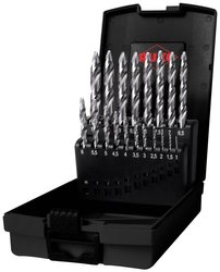 Zestaw wierteł krętych ULTIMATECUT DIN 338 typ FLOWSTEP®, HSS-G w walizce z tworzywa ABS - 19 szt. Zestaw wierteł spiralnych RUKO 259214RO 1 zest.