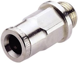 Łącznik prosty Norgren 102250628  Gwint zewnętrzny: R1/4  Średnica rury: 6 mm