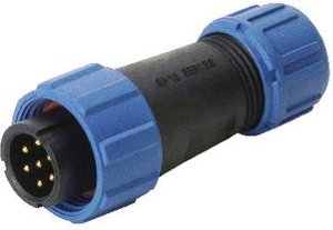 Złącze męskie okrągłe Deltron Connectors DELKSP1310/P4I, styki:4, 200 V, 5 A, 1 szt.