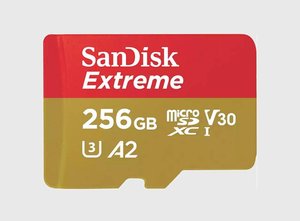 Karta pamięci microSDXC SanDisk Extreme, 256 GB, Class 10, UHS-I, v30 Video Speed Class