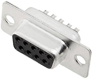 Listwa żeńska D-Sub encitech DB9-SS 2101-0180-11, rzędy: 2, styki: 9, 180 °, 1 szt.