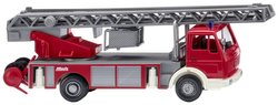 Model pojazdu uprzywilejowanego Wiking 061803 H0 Mercedes Benz Straż pożarna, Metz DLK 23-12