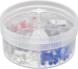 Knipex 97 99 906 Zestaw końcówek rurkowych 0,5-2,5 mm²Izolowane w całości,biały, szary, czerwony, czarny, niebieski400 szt.