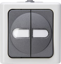 Przełącznik seryjny Komplet Kopp BlueElectric 560556003, szary