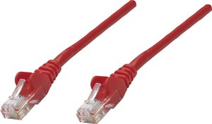 Kabel krosowy Intellinet Cat5e, nieekranowany, U / UTP, wtyk RJ-45 / wtyk RJ-45, 0,5 m, czerwony Kabel LAN Intellinet 318198, 1 szt., RJ45, CAT 5e, U/UTP, 0.50 m, czerwony