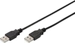 Kabel USB Digitus AK-300101-010-S, USB 2.0, Złącze męskie USB-A, Złącze męskie USB-A, 1.00 m