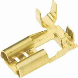 Konektor żeński kątowy, nieizolowany, mosiądz, 4.8x1.0 mm, 0.5-1.0 mm2
