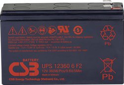 Akumulator ołowiowy CSB Battery UPS 123606 high-rate UPS123606F1F2, AGM, 12 V, 7 Ah