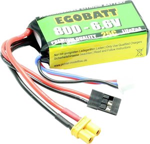 Pakiet akumulatorów (LiFe) 6.6 V 800 mAh 25 C Pichler Softcase JR, XT30