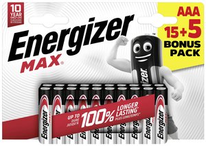 Bateria AAA/R03 Energizer Max  1.5 V 20 szt.