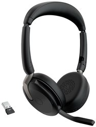 Zestaw słuchawkowy On Ear Jabra Evolve2 65 Flex Link380a MS + Ladepad 26699-999-989 Stereo czarny