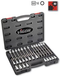 Zestaw nasadek trzpieniowych Vigor  V1919 1/2'' (12.5 mm)