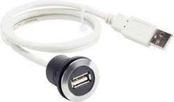 Gniazdo USB do zabudowy 2.0, typ A Schlegel RRJVA_USB, 0.60 m, 1 szt.