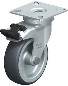 Zestaw kołowy z hamulcem Blickle 309898, obrotowy, O = 70 mm, 60 x 60 mm, nośność 75 kg