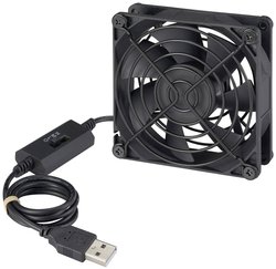 Renkforce RF-USBF-430-BL Wentylator USB   (S x W x G) 80 x 80 x 33 mm