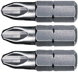 Bit krzyżakowy PH 2 Wiha  07856 stal chromowo-wanadowa hartowany C 6.3 3 szt.