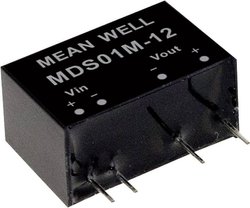 Moduły konwertera DC/DC serii MEANWELLL Seria MDS01 SIP/SIL7 Obudowa Pojedyncze wyjście Stosunek napięcia wejściowego: 1:1 Moc: 1W nieregulowany Medyczny Moduł przetwornicy DC/DC Mean Well MDS01L-03 MDS01L-03, 1 W, 303 mA, 1 szt.