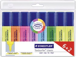 Staedtler Marker do tekstu Textsurfer® classic 364 A WP8 żółty, czerwony, różowy, niebieski, turkusowy, pomarańczowy, zielony, fioletowy 1 mm, 5 mm 8 szt.