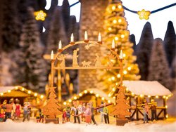 NOCH  0014391 H0 Laser-Cut minis łuk wejściowy na jarmark bożonarodzeniowy Lasercut zestaw