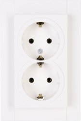 Gniazdo z uziemieniem Komplet Kopp HK 07 929529008, czysty biały