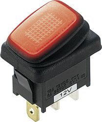 Przełącznik TRU COMPONENTS 1587935, 12 V/DC, 16 A, 1 x wył/wł, zatrzask, 1 szt.