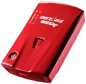 Odbiornik GPS Qstarz BL-818GT, czerwony, Bluetooth, Micro USB