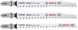 Zestaw brzeszczotów EXPERT 'Wood 2-side clean', 3-częściowy, T308B / BO Bosch Accessories Hardwood 2-side clean 2608900559 3 szt.