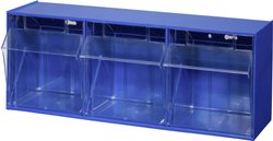 Magazynek z otwieranymi pudłami Allit VarioPlus ProFlip 3 464410 (S x W x G) 600 x 240 x 200 mm niebieski, przeźroczysty 1 szt.